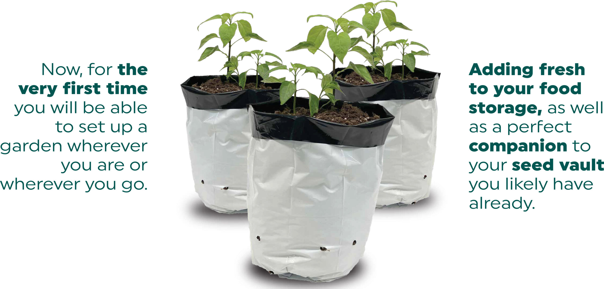 Each kit can hold 200 gallons of soil
